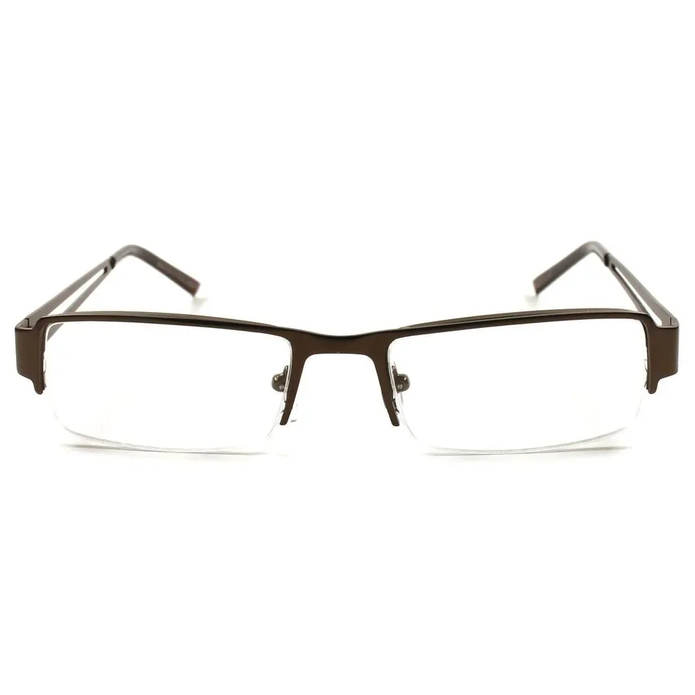 New Designer Casual Smart Nerd Clear Lens Metal Brownish Mens Women Glasses A78C